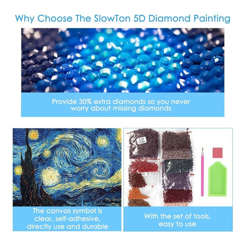 Kit Bricolaje Para Hacer Cuadro De Vidriantes 5d Van Gogh