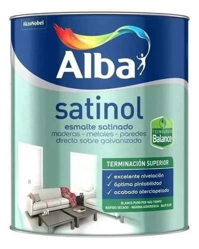 Satinol Al Agua Blanco Alba 0,5l - Davinci