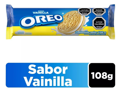 Oreo Galletas De Vainilla Rellenas Sabor Vainilla 108 Gr