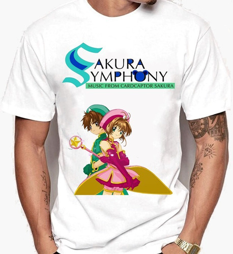 Camisas Para Hombre Blancas Sakura Card Captor Music From