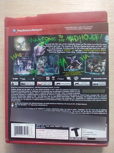 Batman Arkham Asylum1 Ps3 (Usado)