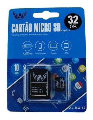 Cartão Memória 32gb Micro Sd Classe 10 Celular Adaptador Nf