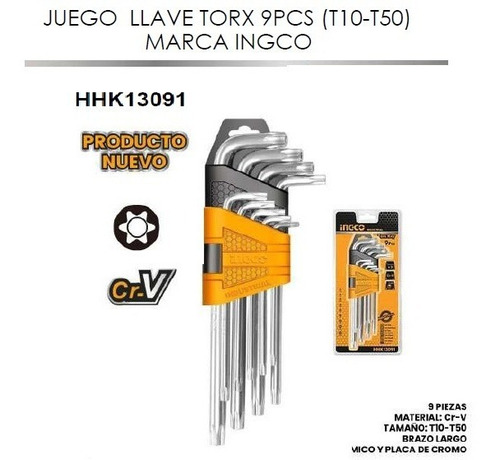 Juego Llave Torx Marca Ingco