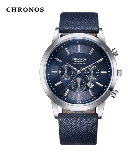 Relogio Masculino Importado Pulseira De Couro Envio Imediato