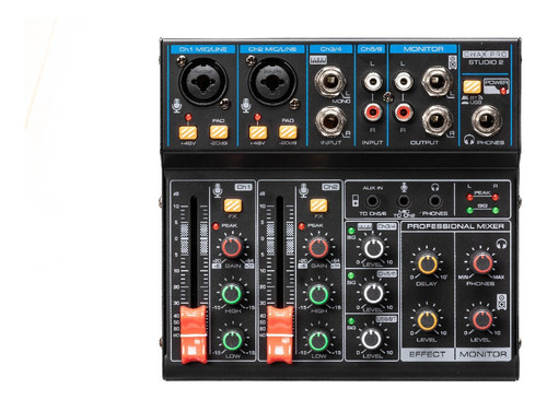 Onax Pro Studio2 Mixer Audio Streaming Podcast Interface Usb Color Negro