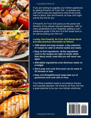 Libro: The Ultimate Powerxl Air Fryer Grill Cookbook: 1000 E