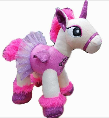 Unicornio De Peluche De 40cmts Perfumado Moño De Regalo