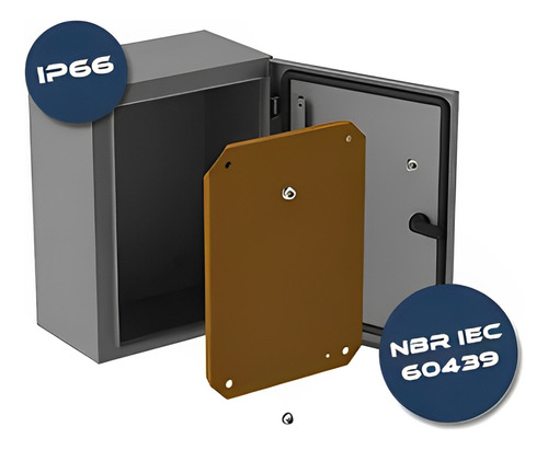 Quadro De Comando Eletrico 800x600x250 Ip66 Bege Ral 7032