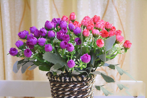 Flores Artificiales Amarillas 6 Puntas 36 Milán