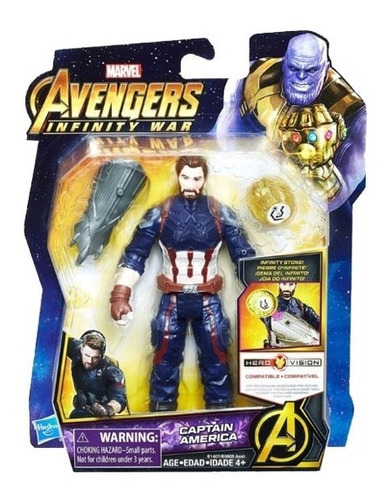 Figura 15 Cm Capitán América Infinity War + Gema Infinito