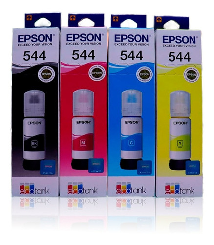 Tinta Kit 4 Colores Epson T544 T 544 L3110 L3150 Original