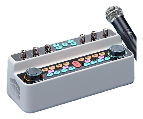 Consola Mixer Mezclador 2 Microfonos Karaoke Profesional