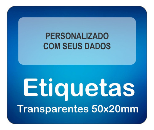 Etiqueta Transparente Cola Forte 50x20mm Personalizado 200 U