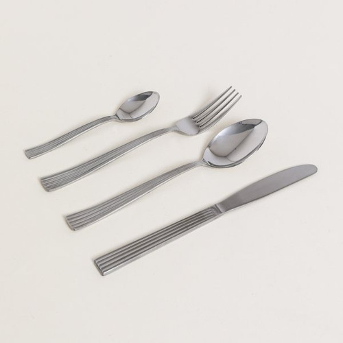 Set De 24 Cubiertos De Acero Inoxidable Linea Venecia