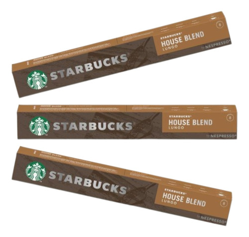 Capsulas Starbucks House Blend Lungo Nespresso 3x10 Capsulas
