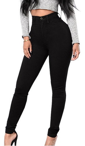 Pantalón Tipo Jeans Elástico De Mujer