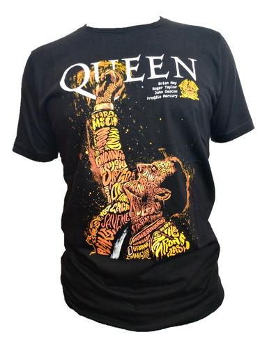 Remera Rock Queen Freddie Mercury Serigrafia Algodón Premium