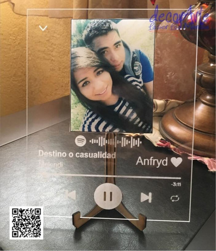 Cuadro Spotify Personalizado 25x20cm