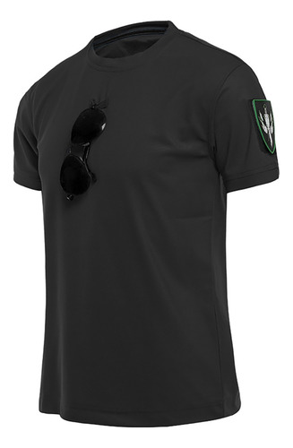 Camiseta Secado Rápido Transpirable Entrenamiento Negro