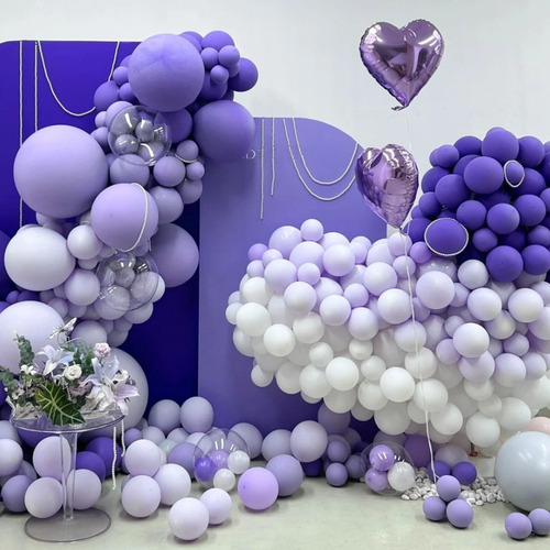 50pz 10 Pulgada 2.2g Globo Latex Alta Calidad Para Fiestas Macaron Purple Macaron-10-50-purple