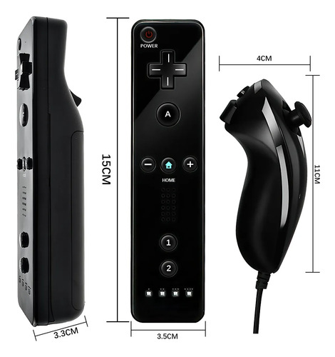 Nunchuk Joystick Para Wii Motion Plus Mando A Distancia 2en1