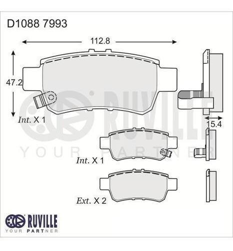 Balata Freno De Disco Para Honda Odyssey Lx 07