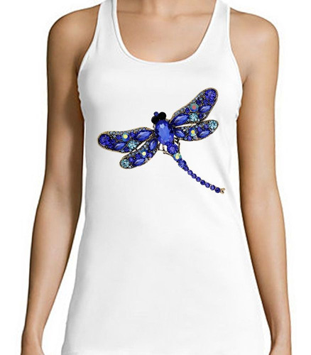 Musculosa Libelula Dragonfly Piedras Diseño