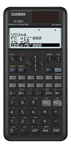 Calculadora Financiera Casio Fc-200v-2 Líneas Múltiples