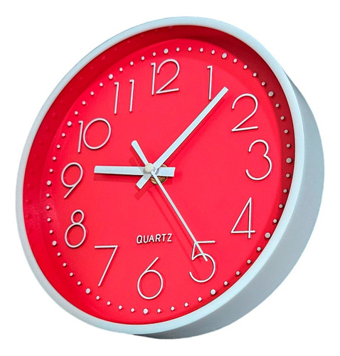 Reloj Pared Moderno 20 Cm Analógico Pvc Cocina Living Color