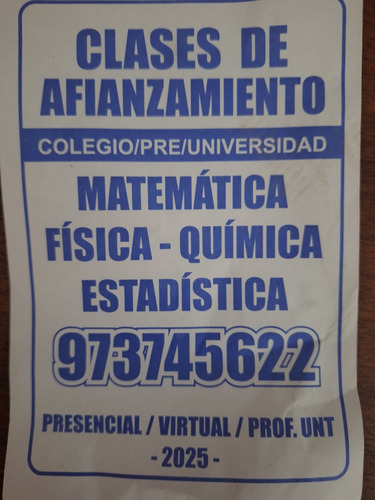 Clases Particulares De Matemarics Fisica Quimica