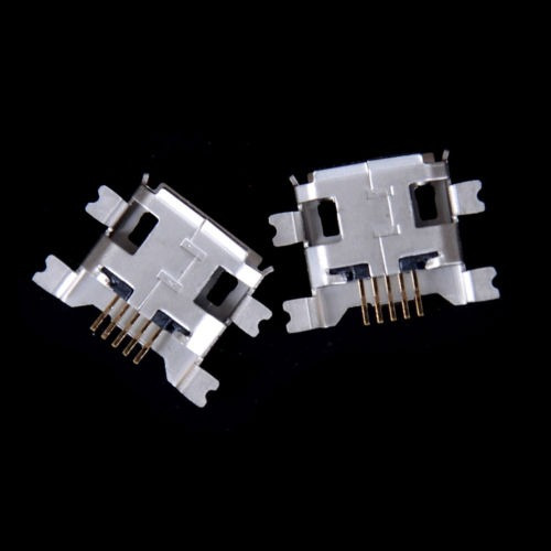 20pcs 5pin Hembra Micro Usb Conector 4 Pies Jack Socket Smd