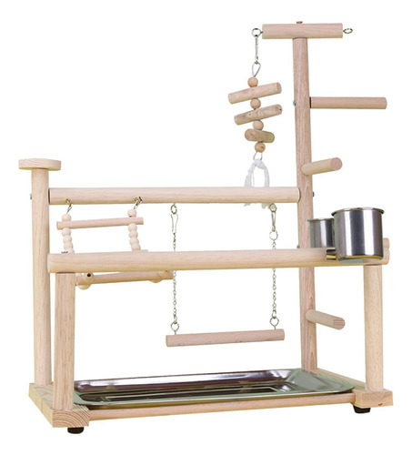 Parque De Juegos Para Pájaros Loro De Madera, Soporte De