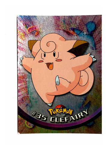 Pokémon Topps #35 Clefairy Serie 1 Foil Excelente Estado