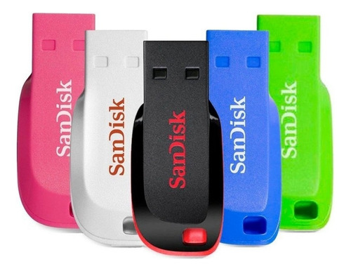 Imagen 5 de 6 de Pack 3 Pendrive 16gb Sandisk 2.0 Colores