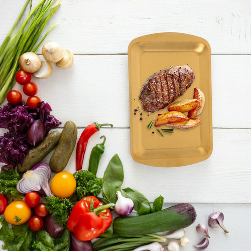 Bandeja De Acero Inoxidable Para Barbacoa: Comida Rectangula