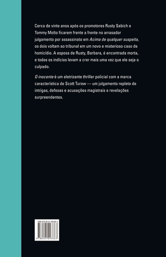 O inocente, de Turow, Scott. Editorial Editora Record Ltda., capa mole em português, 2011