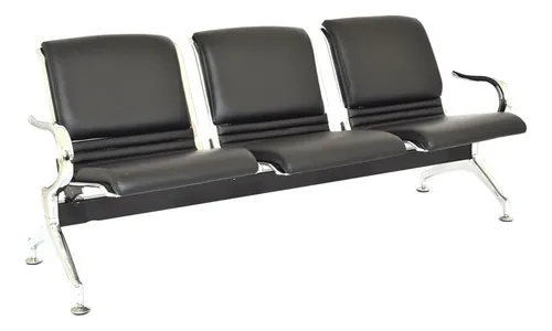 comprar Silla Tandem Aeropuerto 3 Cp Full Tapiz - Ergoclass® Color Negro