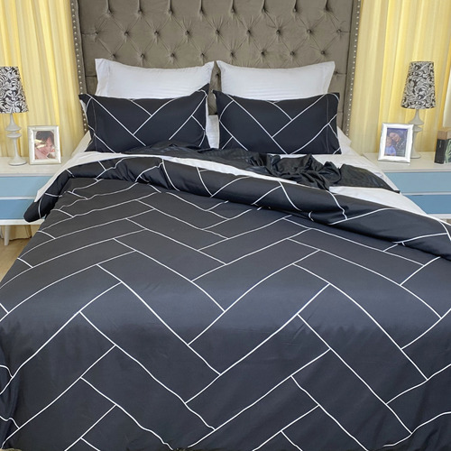 Imagen 2 de 6 de Funda Duvet Doble Estampado Andorra Negro