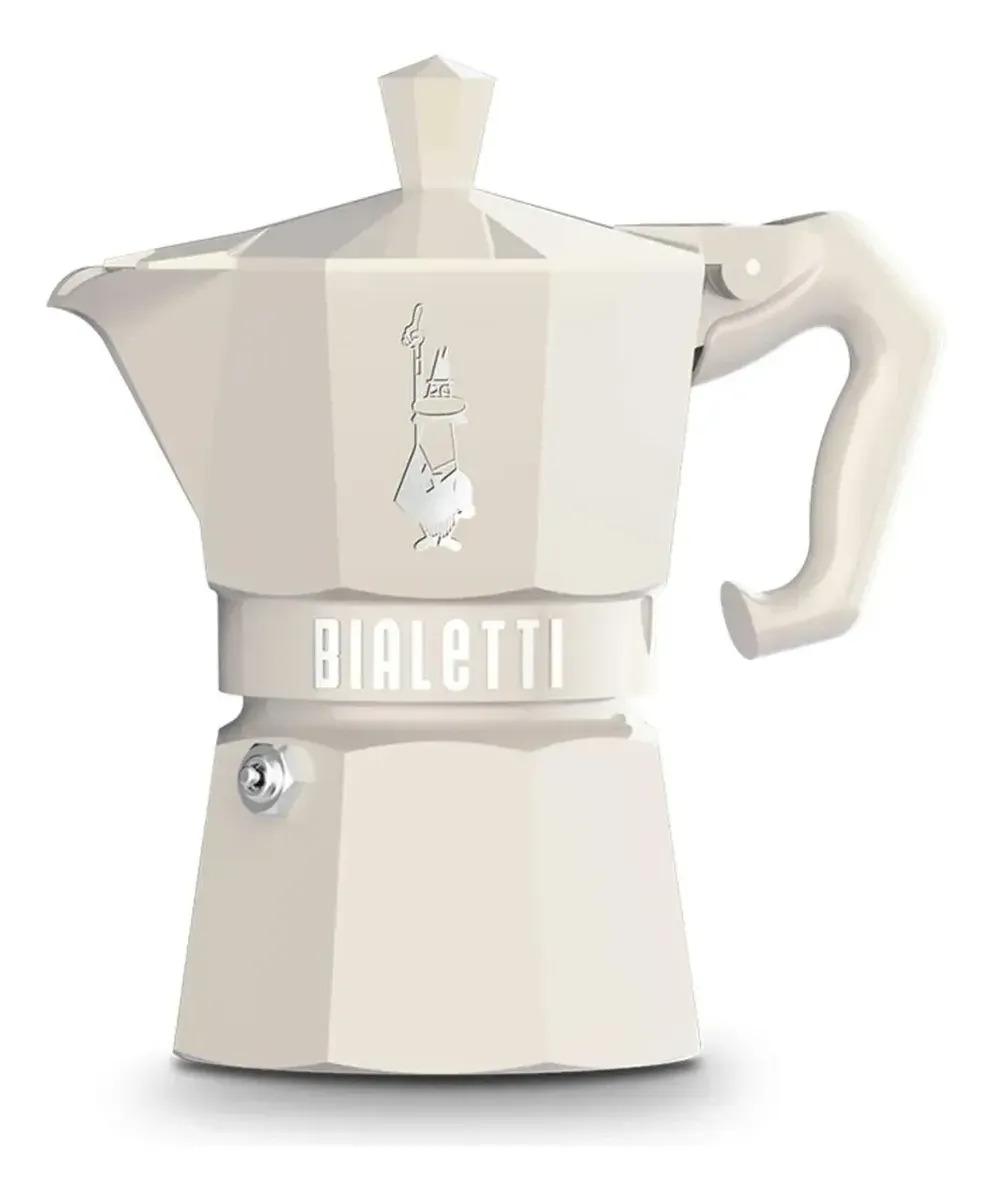 Cafetera Bialetti Exclusive Moka 3 Tazas Beige