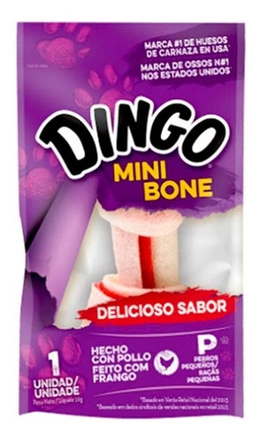 Ossinho P/ Cães Raças Peq. Dingo Premium Mini Bone 1un Full