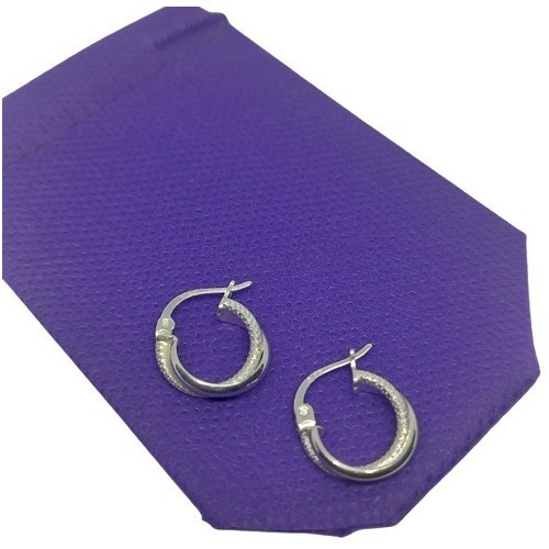 Par Aretes Candongas Aros En Pura Plata 925 Ley 00208