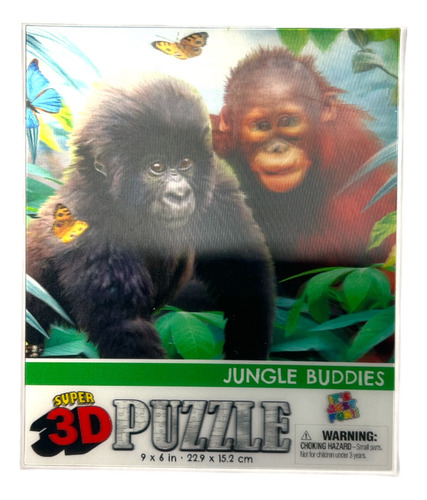 Rompecabezas Para Niños 50 Piezas 3d Jungle Buddies