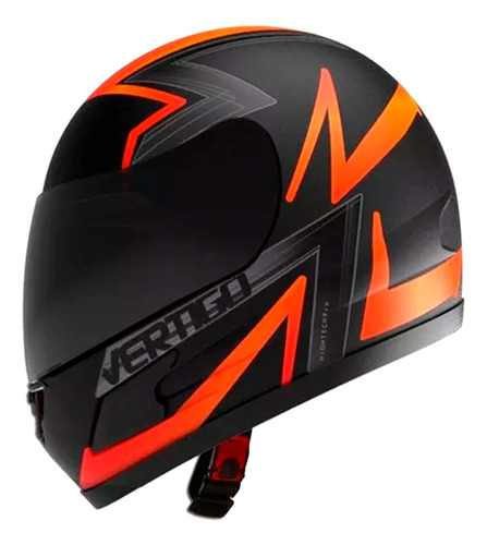 Casco Moto Vertigo Hk7 Bolt Solid Negro Naranja Xl Mav