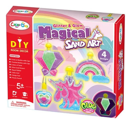 Kit De Arte Con Arena Para Niños Juego Sensorial Unicornio