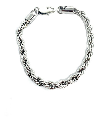 Pulsera Torsal Acero Inoxidable Plateado 21cm X 6mm 