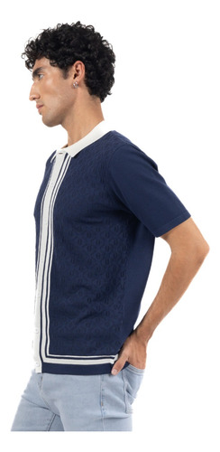 Playera Tipo Polo De Hombre Quarry Entretejida