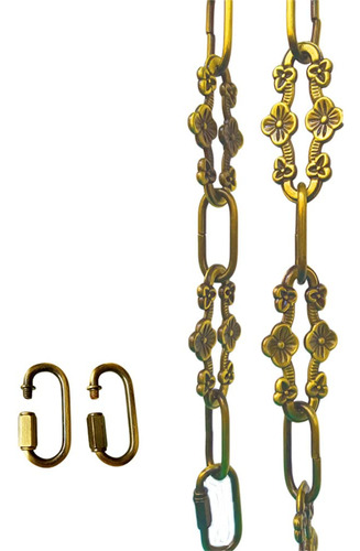 Cadena Hebilla Decorativa Bronce Dorado Antiguo 30 