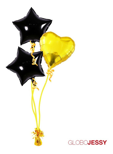 Globos Bouquet De 5 Con Helio