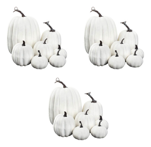 Calabaza De Espuma Artificial Blanca Para Halloween, Diseño