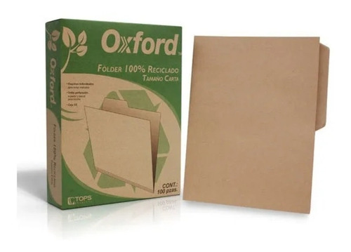 Paquete C/100 Folder Oxford Tamaño Carta 